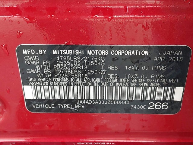 Mitsubishi Outlander Se 2018 JA4AD3A33JZ060834 Image 17