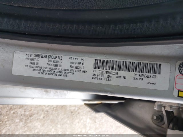 Aukcja sprzedaży 2011 Chrysler 200 Touring, vin: 1C3BC1FB2BN555556, numer aukcji: 44793380