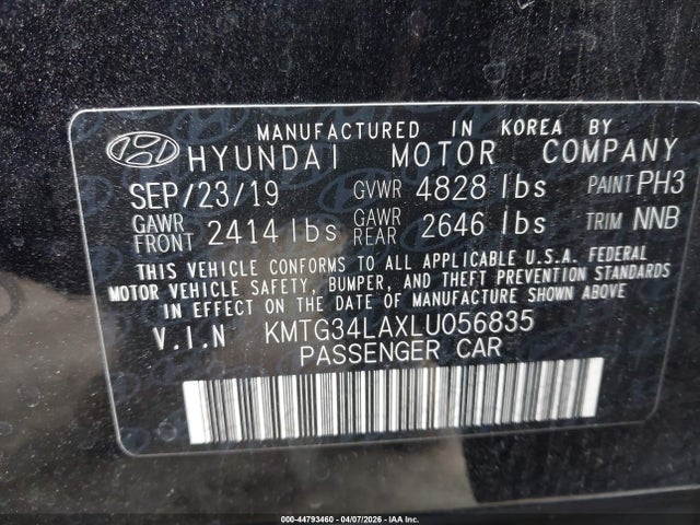 Продажа на аукционе авто 2020 Genesis G70 2.0t Awd, vin: KMTG34LAXLU056835, номер лота: 44793460
