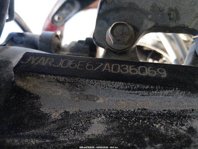 44793539 :رقم المزاد ، JYARJ06E67A036069 vin ، 2007 Yamaha Yzfr6 S مزاد بيع