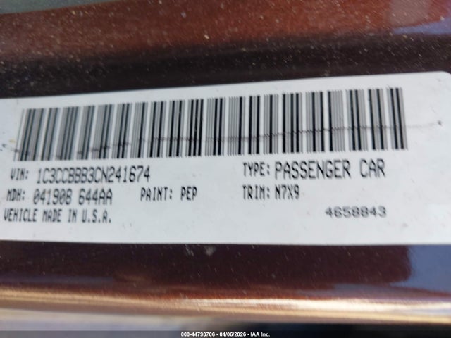 2012 CHRYSLER 200 1C3CCBBB3CN241674 Photo 8