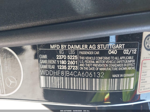 Продаж на аукціоні авто 2012 Mercedes-benz E 350 4matic, vin: WDDHF8JB4CA606132, номер лоту: 44793956