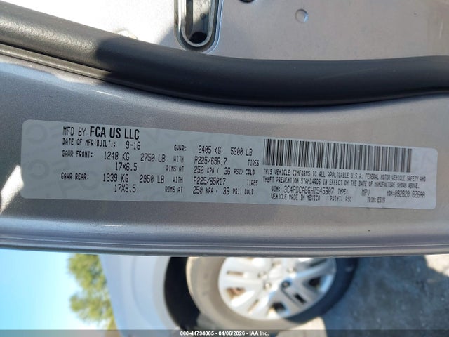 44794065 :رقم المزاد ، 3C4PDCAB6HT545607 vin ، 2017 Dodge Journey Se مزاد بيع