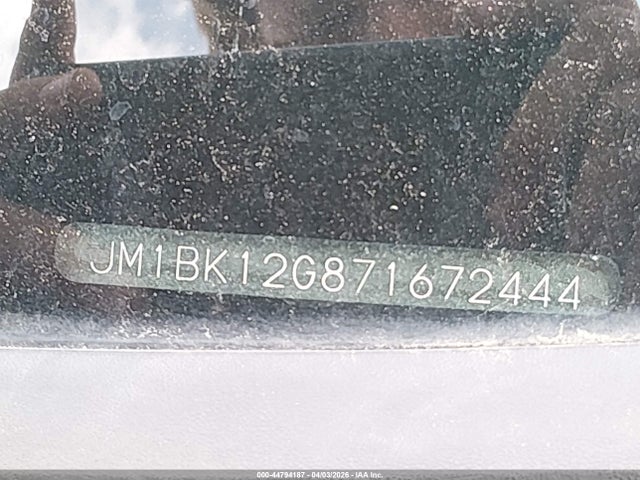 44794187 :رقم المزاد ، JM1BK12G871672444 vin ، 2007 Mazda Mazda3 I Sport مزاد بيع