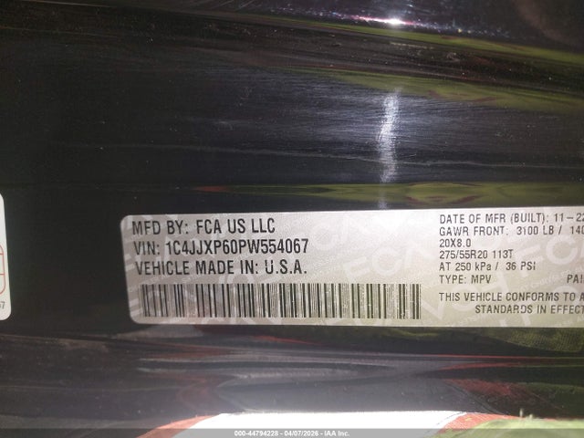 1C4JJXP60PW554067 Jeep Wrangler 4xe Sahara 4x4
