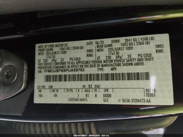 2023 FORD ESCAPE 1FMCU9FN5PUA59763 Photo 8