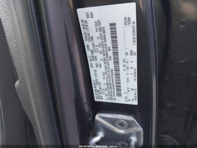Продажа на аукционе авто 2017 Ford Escape Se, vin: 1FMCU0GDXHUF02282, номер лота: 44794323
