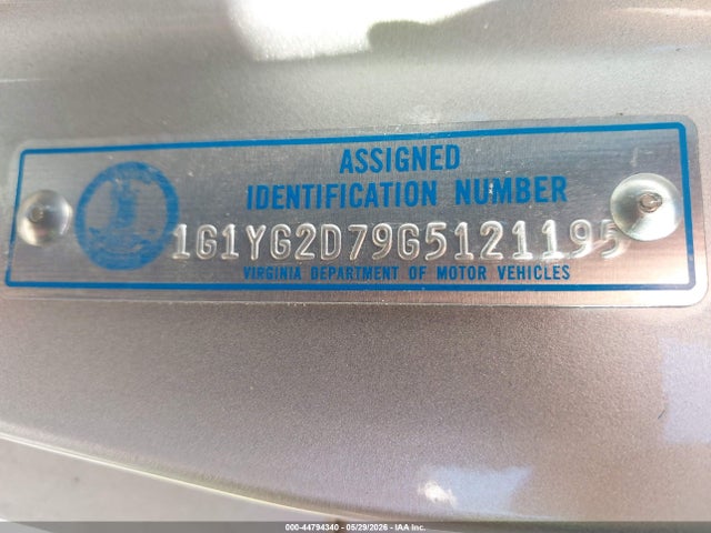 Продажа на аукционе авто 2016 Chevrolet Corvette Stingray Z51, vin: 1G1YG2D79G5121195, номер лота: 44794340