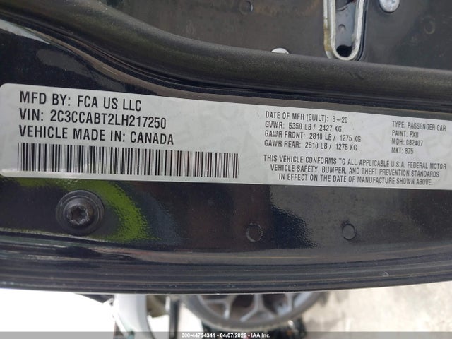Aukcja sprzedaży 2020 Chrysler 300 300s, vin: 2C3CCABT2LH217250, numer aukcji: 44794341