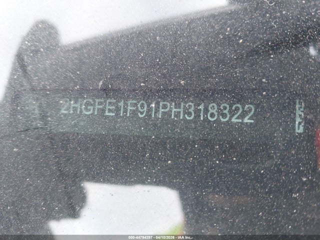 44794397 :رقم المزاد ، 2HGFE1F91PH318322 vin ، 2023 Honda Civic Touring مزاد بيع