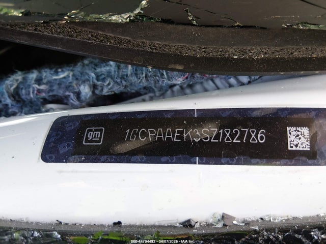 44794492 :رقم المزاد ، 1GCPAAEK3SZ182786 vin ، 2025 Chevrolet Silverado 1500 مزاد بيع