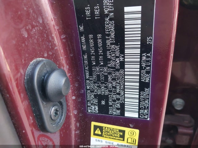 2017 TOYOTA HIGHLANDER 5TDZARFH4HS025580 Photo 8