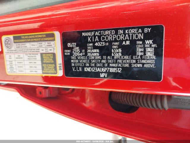 KNDJ23AU6P7188512 KIA SOUL LX