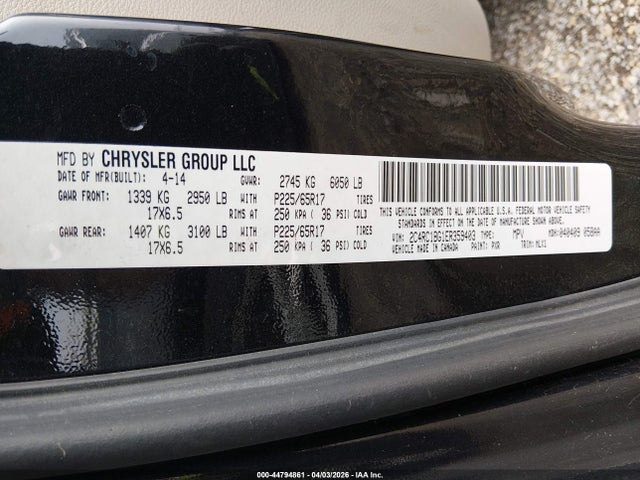 2014 CHRYSLER TOWN & COUNTRY 2C4RC1BG1ER359403 Photo 8