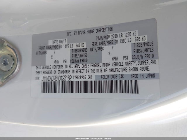 2017 MAZDA MX-5 MIATA JM1NDAD75H0123182 Photo 8