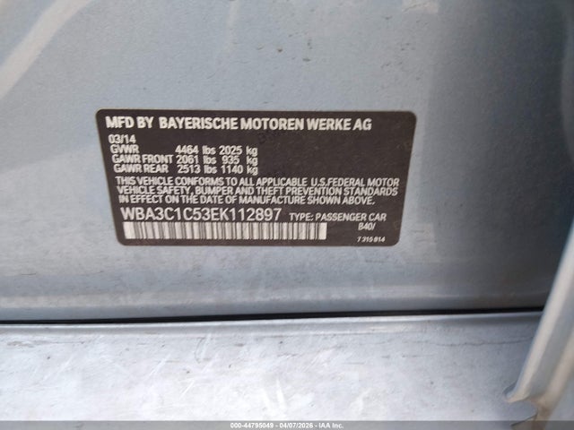 2014 BMW 328I WBA3C1C53EK112897 Photo 8