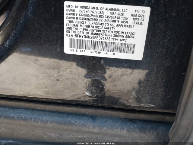 Продажа на аукционе авто 2014 Acura Mdx, vin: 5FRYD4H29EB024888, номер лота: 44795211
