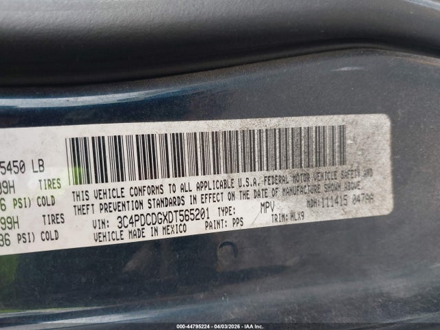 Продаж на аукціоні авто 2013 Dodge Journey Crew, vin: 3C4PDCDGXDT565201, номер лоту: 44795224