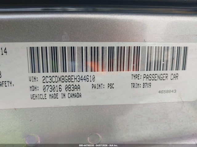 2014 DODGE CHARGER 2C3CDXBG8EH344610 Photo 8