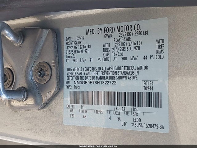 2017 FORD TRANSIT CONNECT NM0GE9E76H1322722 Photo 8