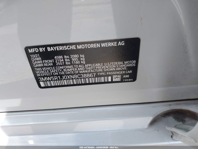3MW5R1J0XN8C38867 BMW 330I