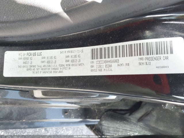 Продаж на аукціоні авто 2017 Chrysler 200 Limited Platinum, vin: 1C3CCCABXHN506069, номер лоту: 44795557