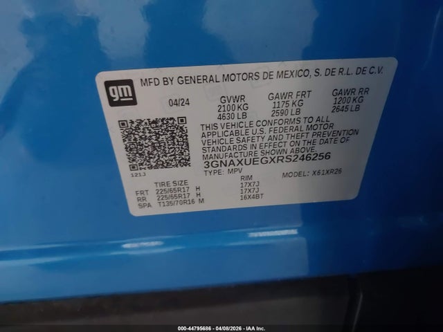 2024 CHEVROLET EQUINOX 3GNAXUEGXRS246256 Photo 8