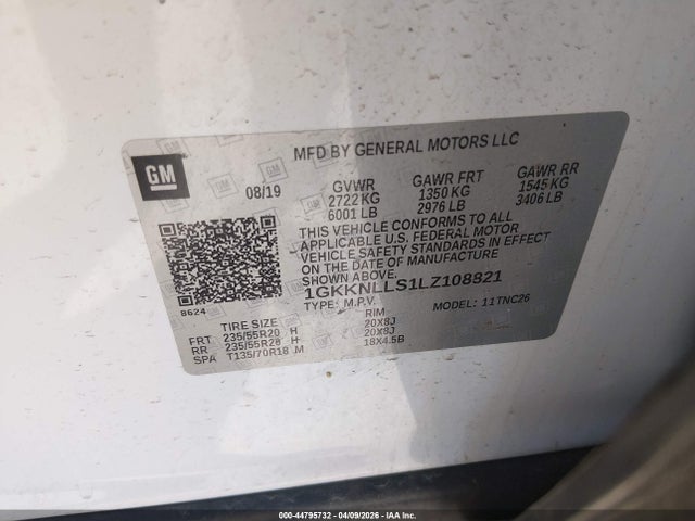 Продажа на аукционе авто 2020 Gmc Acadia Awd At4, vin: 1GKKNLLS1LZ108821, номер лота: 44795732