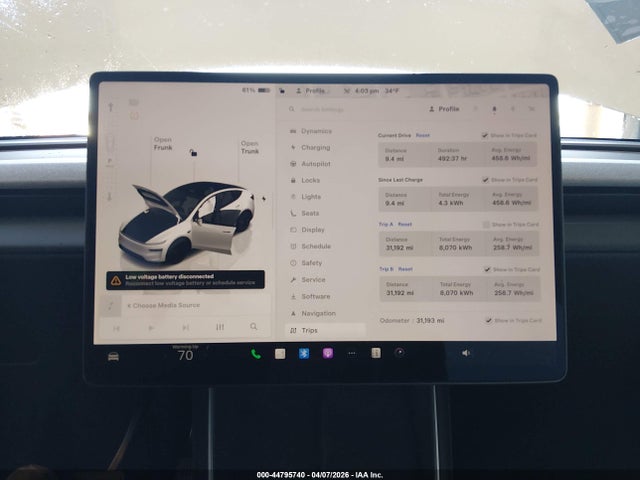 44795740 :رقم المزاد ، 7SAYGDEE1TF340907 vin ، 2026 Tesla Model Y Long Range Launch Series/premium All-wheel Drive مزاد بيع