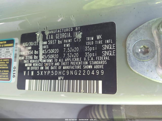 2022 KIA TELLURIDE 5XYP5DHC9NG220499 Photo 8