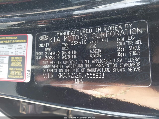 KNDJN2A26J7558963 KIA Soul