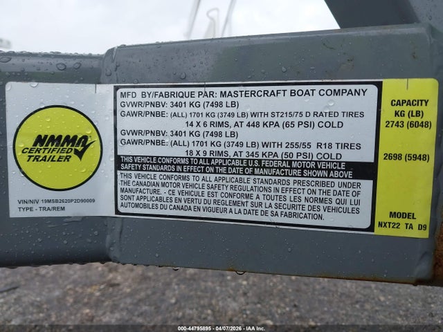 MBC6EAR6F223 Mastercraft Boat