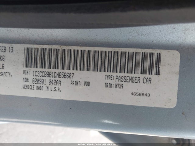 2013 Chrysler 200 Touring მანქანა იყიდება აუქციონზე, vin: 1C3CCBBB1DN656607, აუქციონის ნომერი: 44795908