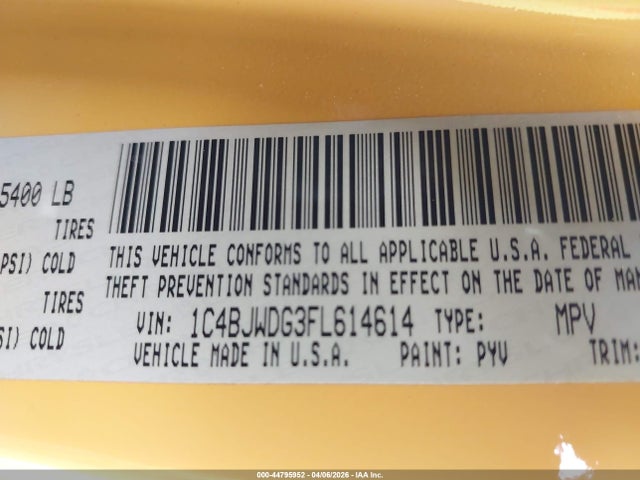 2015 JEEP WRANGLER UNLIMITED 1C4BJWDG3FL614614 Photo 8