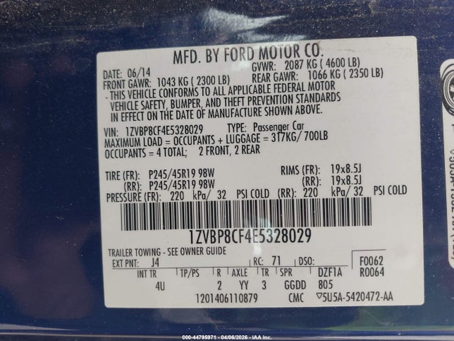 Ford Mustang Gt Premium 2014 1ZVBP8CF4E5328029 Image 9