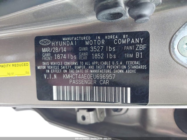 Hyundai ACCENT GLS 2014 KMHCT4AE0EU696957 Image 9