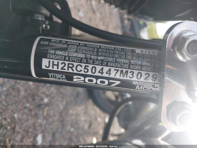 2007 HONDA VT750 JH2RC50447M302934 Photo 9