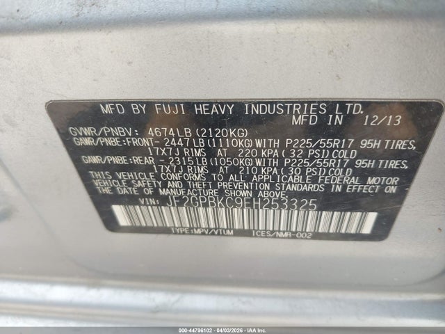 2014 SUBARU XV CROSSTREK HYBRID JF2GPBKC9EH253325 Photo 8