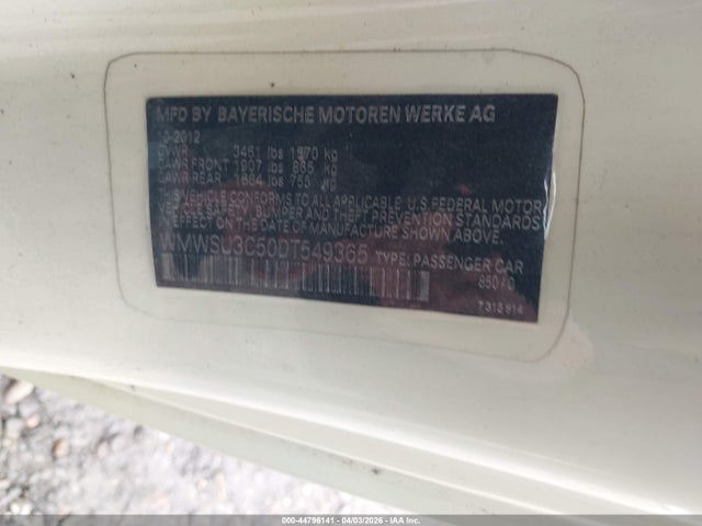 2013 MINI HARDTOP WMWSU3C50DT549365 Photo 8