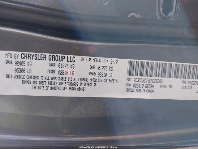 2012 DODGE CHARGER 2C3CDXCT0CH226303 Photo 8