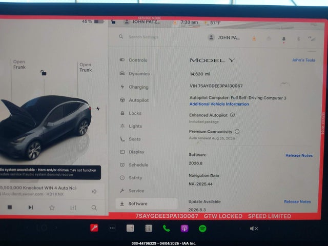 7SAYGDEE3PA130067 Tesla Model Y Awd/long Range Dual Motor All-wheel Drive