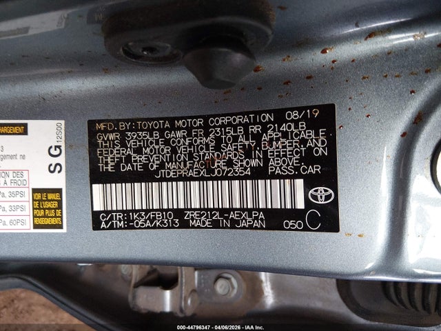 Toyota COROLLA LE 2020 JTDEPRAEXLJ072354 Image 9