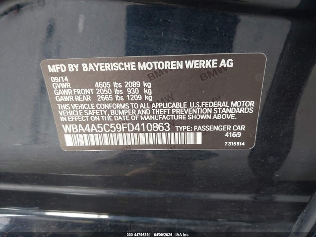WBA4A5C59FD410863 BMW 428 Gran Coupe
