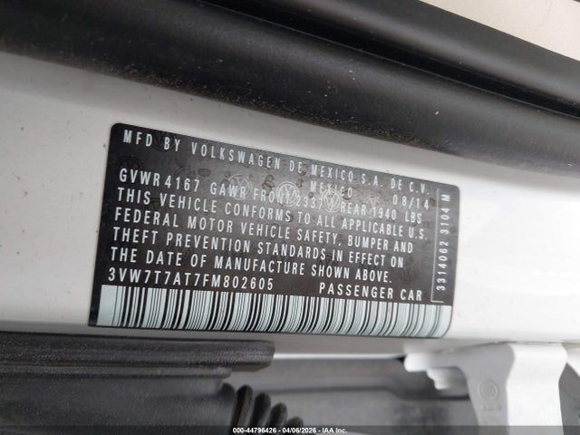 3VW7T7AT7FM802605 Volkswagen Beetle 2.0t R-line