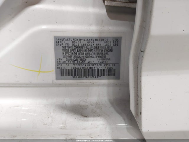 3N1AB8CV6SY281379 Nissan SENTRA SV