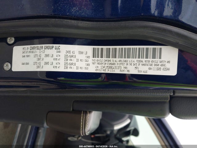 Продаж на аукціоні авто 2014 Jeep Cherokee Limited, vin: 1C4PJMDB9EW151373, номер лоту: 44796503