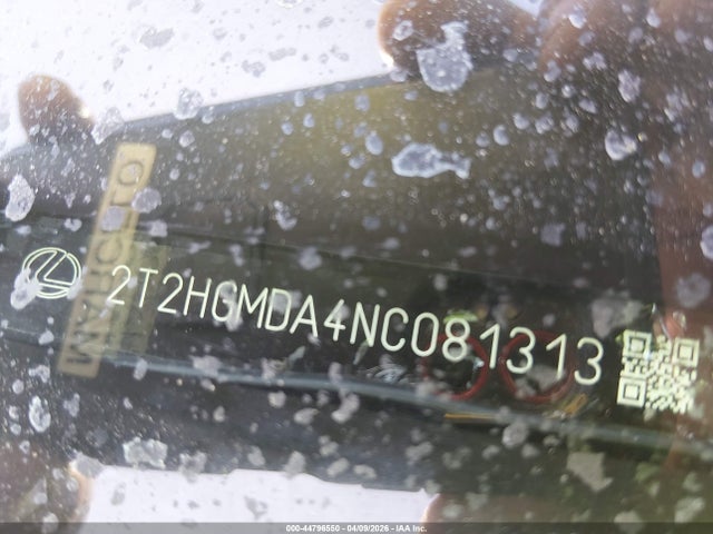 Aukcja sprzedaży 2022 Lexus Rx 450h, vin: 2T2HGMDA4NC081313, numer aukcji: 44796550