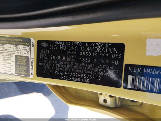 Продаж на аукціоні авто 2016 Kia Rio Lx, vin: KNADM4A37G6573729, номер лоту: 44796595