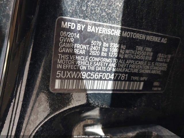2015 BMW X3 5UXWX9C56F0D47781 Photo 8
