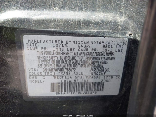 2013 NISSAN SENTRA 3N1AB7AP8DL788072 Photo 8
